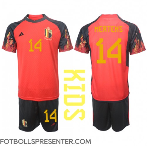 Belgien Dries Mertens #14 Hemmatröja Barn VM 2022 Kortärmad (+ korta byxor)